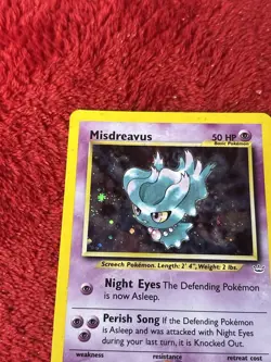 Misdreavus 11/64 Neo Revelation Holo Wotc Pokemon Card Played - Image 3