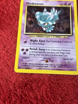 Misdreavus 11/64 Neo Revelation Holo Wotc Pokemon Card Played - Image 4