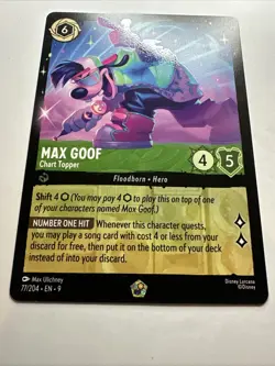Max Goof - Chart Topper 77/204 Fabled Regular 2025 Disney Lorcana Card NM - Image 3