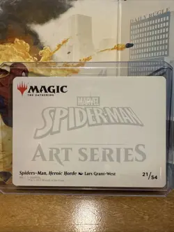 MTG Marvel Heroic Horde Gold Signature Spider-Man Art Card #21/54 Art Series - Image 3