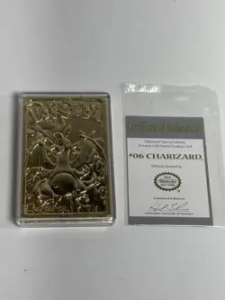 1999 Nintendo 23K Gold Plated Pokemon Trading Cards Charizard Pikachu Lot of 5 - Image 2