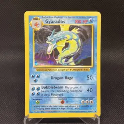 Gyarados #6 6/102 Base Set Unlimited Holo Rare Pokemon Card VIntage WOTC - MP - Image 1