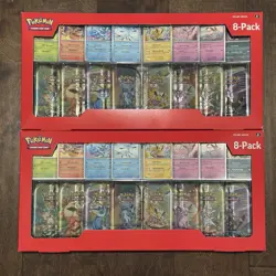 Pokemon TCG Prismatic Evolutions Costco 8 Mini-Tin Bundle w/ Promo Cards 2 Pack - Image 1