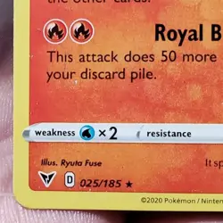 Charizard 025/185 Non-Holo Rare Pokemon TCG Vivid Voltage Trading Card - Image 5
