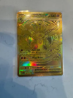 2025 Pokemon Card: (Gold) Mega Lucario ex 188/132 Me01: Mega Evolution Holo - Image 2