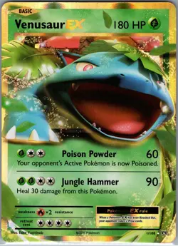 Venusaur EX 1/108 - XY Evolutions - Pokemon Card - LP - Image 1