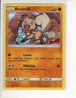 ROCKRUFF GUARDIANS RISING SET POKEMON CARD 73/145 NM/M - Image 1