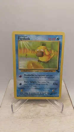 Vintage Pokemon TCG WOTC Psyduck #53/62 Fossil Unlimited Common Card - MP - Image 1