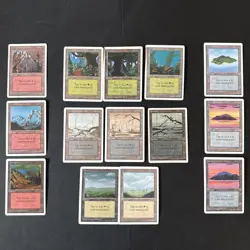 MTG Unlimited Lot 14 Lands:3 Mountains,2 Plains, 3 Forests, 3 Islands, 3 Swamps - Image 1