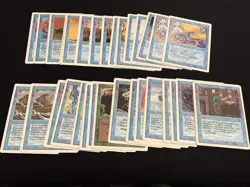Mtg Revised Blue Card Lot 33 Cards-Braingeyser,Lord Of Atlantis. Played - Image 1