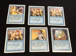 Mtg Revised Blue Card Lot 33 Cards-Braingeyser,Lord Of Atlantis. Played - Image 4
