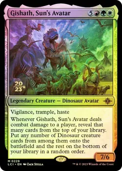 NM Promo Foil Gishath, Sun's Avatar, MTG, LCI, Magic the Gathering, 229 - Image 1