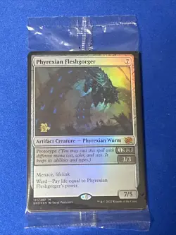 Phyrexian Fleshgorger x1 mtg Brothers’ War Nm New Sealed Prerelease Promo Foil - Image 1