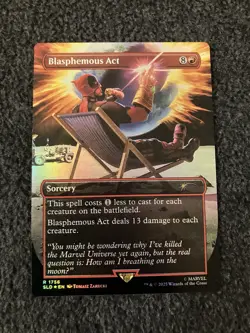 Magic MTG - Blasphemous Act (1756) (Rainbow Foil) - Deadpool Secret Lair Drop - Image 1