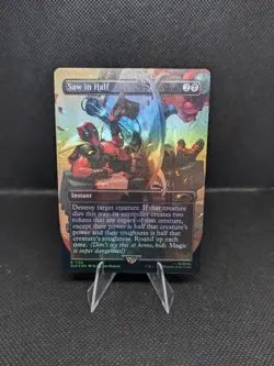MTG Saw in Half Rainbow Foil Deadpool Secret Lair Drop SLD Magic the Gathering - Image 1