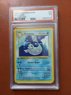 1999 Pokemon Base 1st Edition DEWGONG #25/10 PSA 7 NM - Image 1