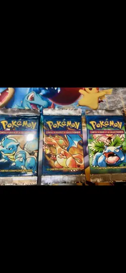 Pokemon 1st Edition Base Set French Booster Pack Artset Unweighed - Image 1