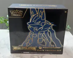 Pokemon Mega Evolution ETB Pokemon Center Elite Trainer Box Lucario. Brand New - Image 1