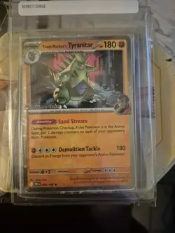 Pokemon Center Stamp Team Rocket's Tyranitar Promo Destined 096/182 Sealed - Image 1