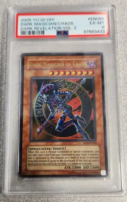 PSA 6 2005 YUGIOH DR2-EN066 DARK MAGICIAN OF CHAOS ULTRA RARE EXCELLENT-MINT - Image 1