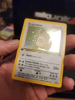 Kangaskhan Pokemon Card 90 HP Holo Rare Wizards of the Coast 1st Edition - Image 5