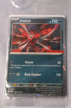 Pokemon Mega Evolution Yveltal 088/132 Holo GameStop Promo Card New Sealed - Image 1
