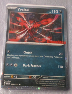 Pokemon Mega Evolution Yveltal 088/132 Holo GameStop Promo Card New Sealed - Image 3