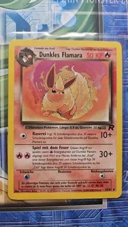 Dark Flareon - Dunkles Flamara (German Pokemon Card) 35/82 Team Rocket set 2000 - Image 1