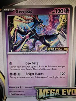 Pokemon TCG Xerneas Card Mega Evolutions Stamped Promo 064/132 BEST BUY NEW - Image 1