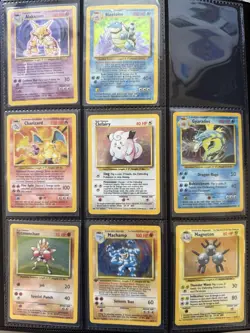 Near Complete Pokemon Original Vintage Base Card Set - Includes Binder LP-HP - Image 1