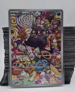 Pokemon TCG Morpeko Paradox Rift 206/182 Holo Illustration Rare Card - Image 1