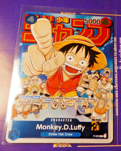 One Piece English Card Game Holo Carte Monkey.D.Luffy P-033 En Mint - Image 1