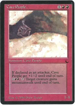 Cave People The Dark Uncommon - MTG Magic the Gathering Card - Image 1