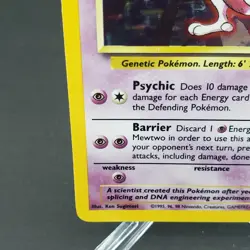 Mewtwo Base Set 10/102 Pokemon TCG Card Holo Rare WOTC Vintage 1999 - Image 3