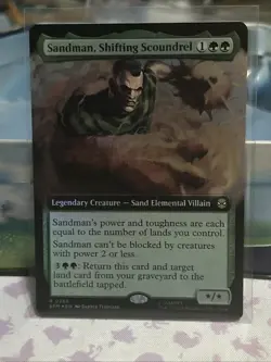 Sandman, Shifting Scoundrel (Extended Art) #266 (Foil) NM Spider-Man Magic MTG - Image 1