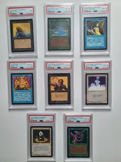 MTG 8 1993 Beta PSA Graded Cards Power Sink, Holy and Unholy Strength+ More LOOK - Image 2