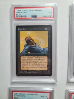 MTG 8 1993 Beta PSA Graded Cards Power Sink, Holy and Unholy Strength+ More LOOK - Image 3