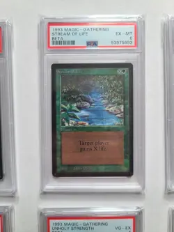 MTG 8 1993 Beta PSA Graded Cards Power Sink, Holy and Unholy Strength+ More LOOK - Image 4