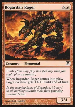 Bogardan Rager - Medium Play MTG Time Spiral - Image 1