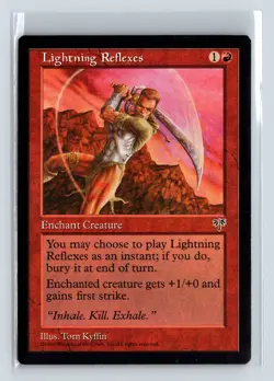 LIGHTNING REFLEXES - MTG Magic the Gathering Card - Mirage - Common - Image 1