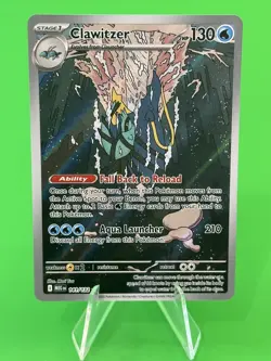 Pokemon Clawitzer Mega Evolution Illustration Rare 141/132 NM!!! - Image 1