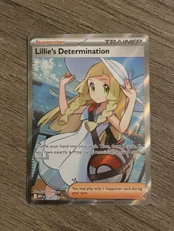 Pokemon LILLIE'S DETERMINATION 169/132 - Mega Evolution - RARE FULL ART - MINT - Image 1