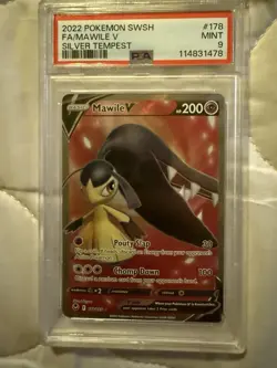 2022 Pokemon SWSH Silver Tempest FA Mawile V 178 PSA 9 - Image 1