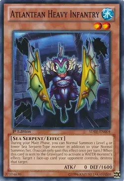 Atlantean Heavy Infantry [SDRE-EN004] Common Near Mint 1st Edition YuGiOh TCG - Image 1