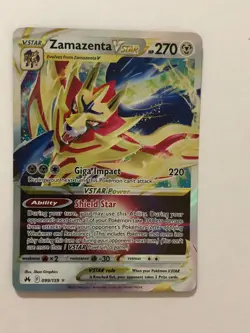 Pokemon Card Crown Zenith Zamazenta VSTAR 099/159 Near Mint - Image 1