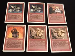 Mtg Revised Red Card Lot 53 Cards-Shivan Dragon,Goblin King. Played - Image 4