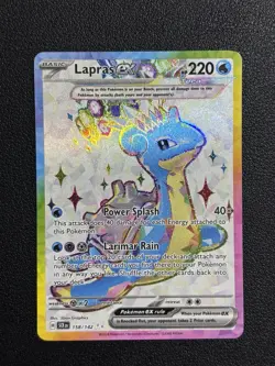 Pokemon TCG Lapras EX 158/142 Stellar Crown Ultra Rare Holo Card - Image 1