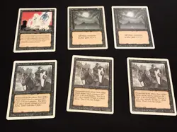 Mtg Revised Black Card Lot 39 Cards-Royal Assassin,Nightmare.Played - Image 2