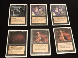 Mtg Revised Black Card Lot 39 Cards-Royal Assassin,Nightmare.Played - Image 4
