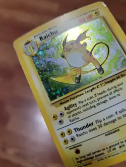 Raichu 14/102 - Base Set Unlimited - WOTC Holo Rare Pokemon Card - Vintage PL** - Image 2